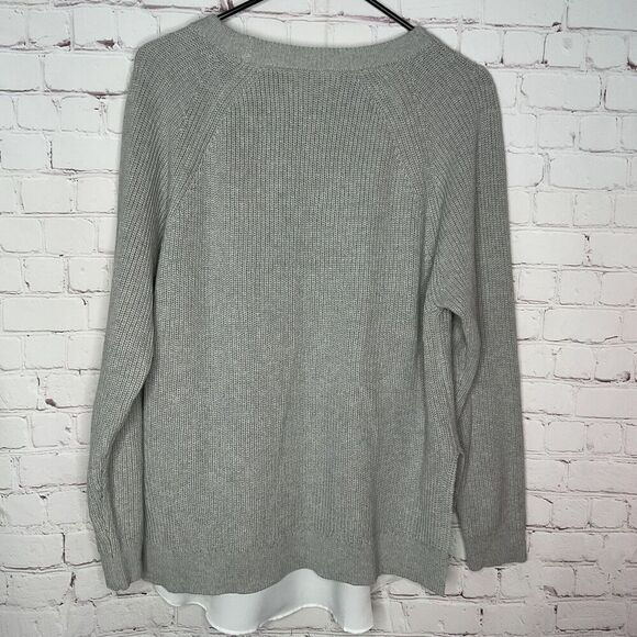 Lauren Ralph Lauren Women’s Large Layered  Hem Long Sleeve Top Crew Neck Sweater - Picture 6 of 9